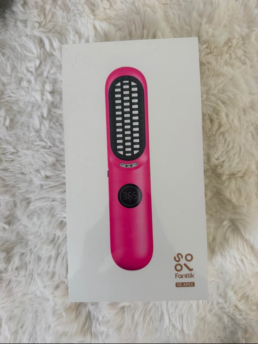 Fanttik 110 Apex Pink Handheld Hair Brush Straightener